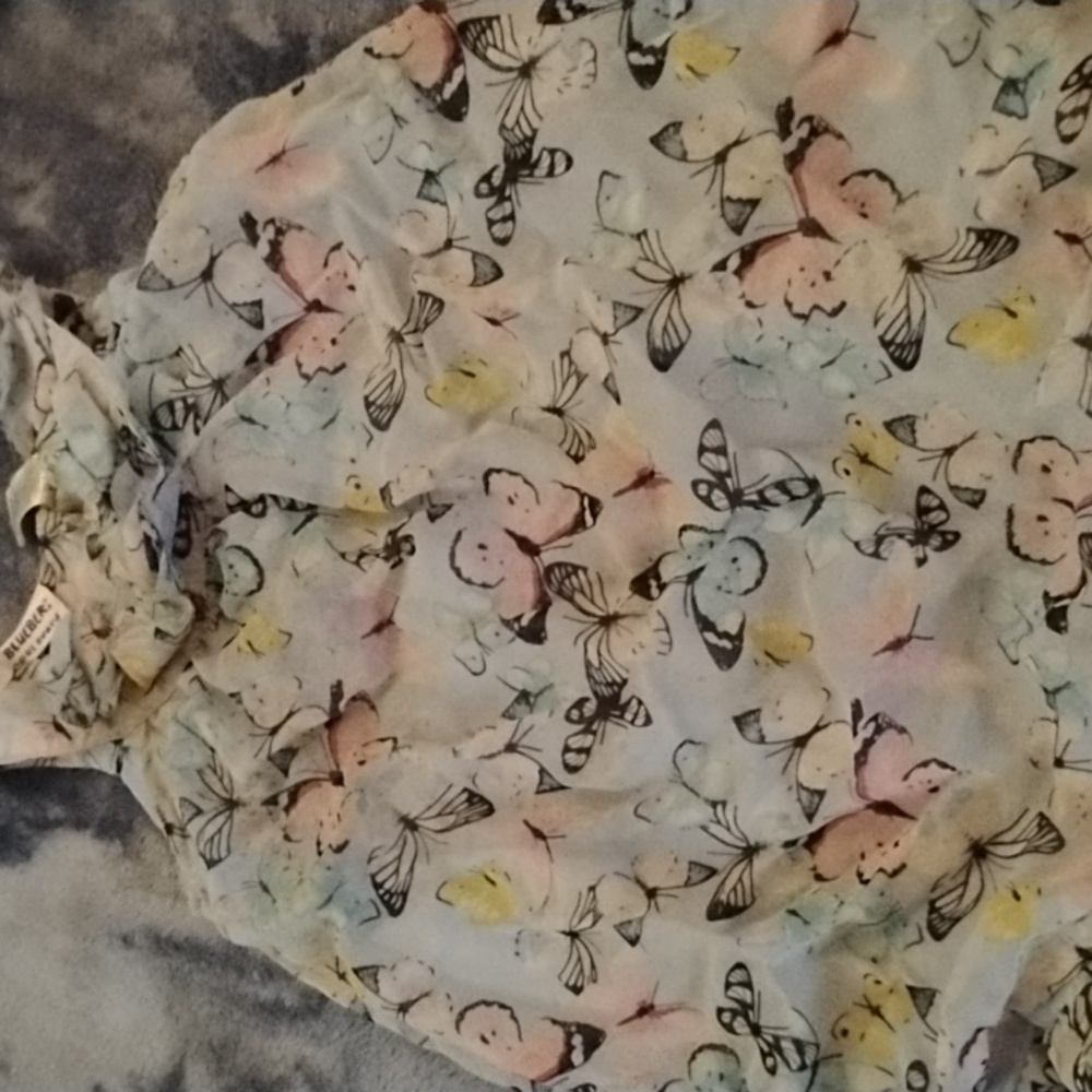 Girl sheer butterfly dress
